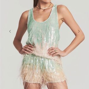 Retrofete Sequin Feather Luzi Top XS
